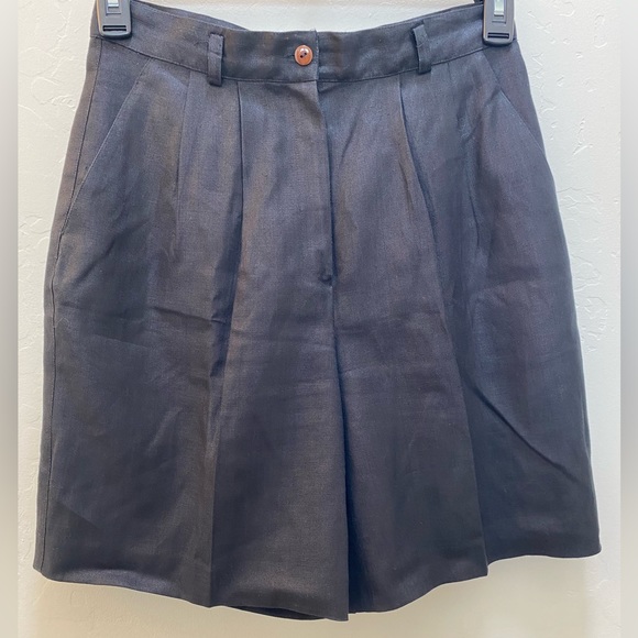 Kenar 100% Linen Shorts Black Size 10 - Picture 4 of 13